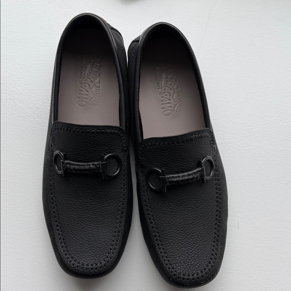 Salvatore Ferragamo Men's Elegant Black Slip-Ons
